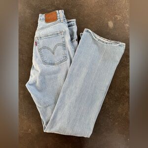 Levi’s ribcage boot denim